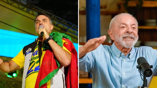 Charles Vieira/Campanha de Flávio Bolsonaro e Ricardo Stuckert/Campanha de Lula