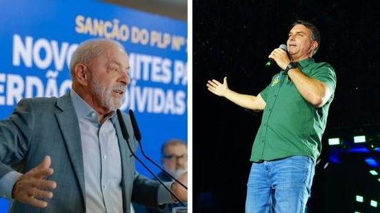Ricardo Stuckert/Campanha de Lula e Charles Vieira/Campanha de Flávio Bolsonaro