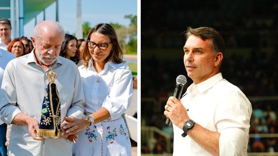 Ricardo Stuckert/Campanha de Lula e Charles Vieira/Campanha de Flávio Bolsonaro