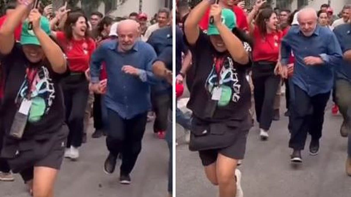 Lula chega 'correndo' para ato na Avenida Paulista