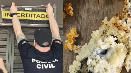 Consumidor chegou a comer parte do bolo em que continha o rato - Imagem cedida/Polícia Civil
