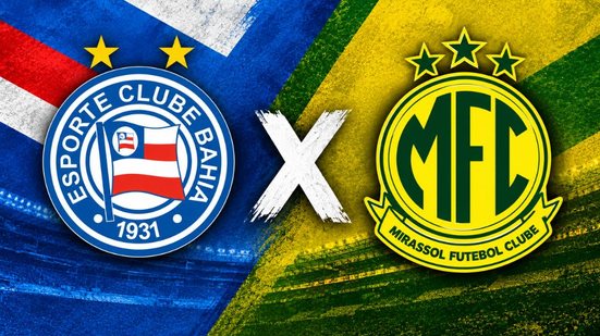 Imagem Bahia x Mirassol: onde assistir, arbitragem e prováveis escalações da 30ª rodada do Brasileirão