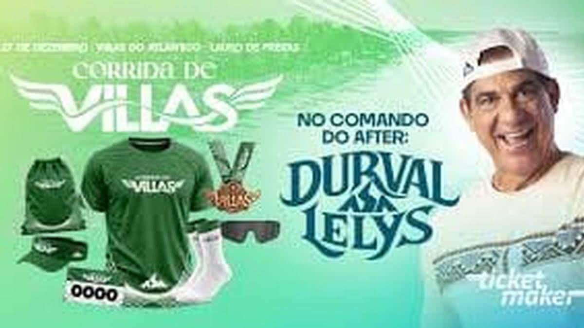 Corrida de Villas 2026: Prova de 5 km terá cinco horas de after e show de Durval Lelys
