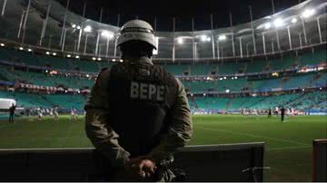Serão implantadas 22 duplas de policial/cavalo na Arena Fonte Nova e arredores - Alberto Maraux/SSP