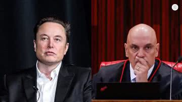 Elon Musk e Alexandre de Morais - Reprodução: Montagem