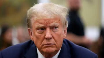 O Ex-presidente dos Estados Unidos, Donald Trump, pagou fiança de US$ 175 milhões - Seth Wenig / Pool / Getty Images