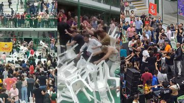 Cadeiras chegaram a ser jogadas na diretoria do sindicato - Reprodução