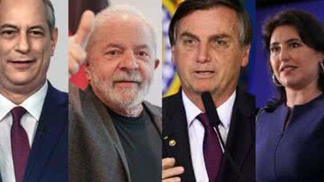Ciro: Divulgação | Foto Lula: Ricardo Stuckert | Foto Bolsonaro: Alan Santos/PR | Foto Tebet: Divulgação