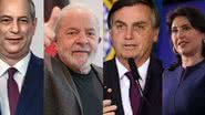 Foto Ciro: Divulgação | Foto Lula: Ricardo Stuckert | Foto Bolsonaro: Alan Santos/PR | Foto Tebet: Divulgação