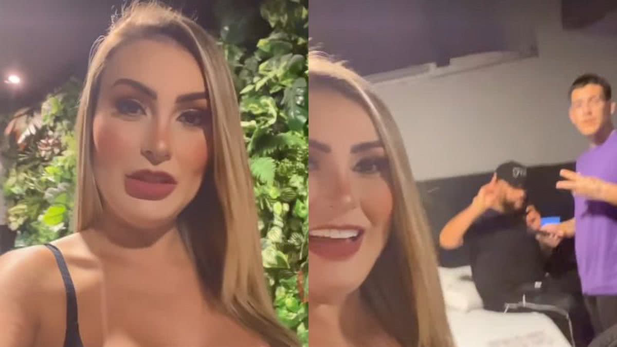 VÍDEO Andressa Urach é filmada pelo filho em motel e diz que "Vai dar