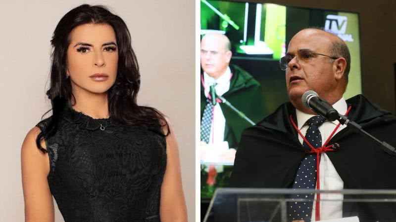 À direita, a advogada Adriana Mangabeira Wanderley, e à esquerda, o desembargador Fernando Tourinho