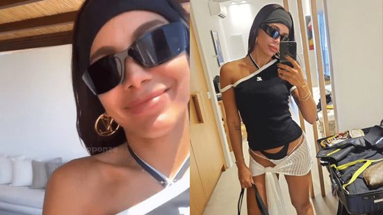 Imagem Anitta ‘perde’ mala e usa roupa emprestada de apresentadora: “Me f*di”