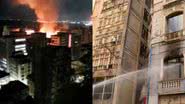 Imagem Casarões atingidos por incêndio são demolidos parcialmente na região do Comércio