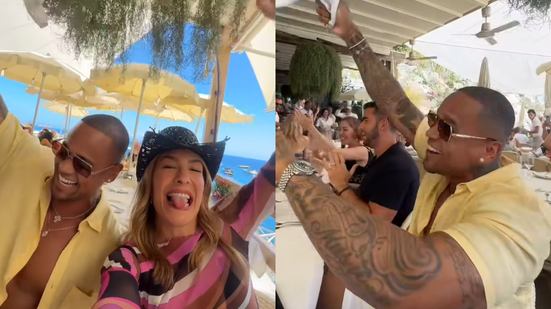 Imagem Léo Santana curte viagem à Itália e algo inesperado acontece em restaurante; veja
