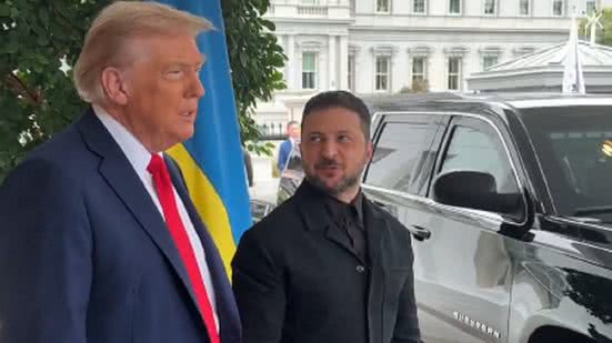 Imagem Trump tem reação inesperada ao ver novo visual de Zelensky
