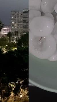Dia 'vira noite' e granizo atinge diversas cidades nesta segunda-feira (23)