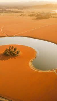 Chuva rara cria lagoas no Deserto do Saara