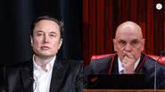 Elon Musk e Alexandre de Morais - Reprodução: Montagem