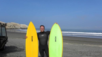 Adalvo Argolo, então presidente da Confederação Brasileira de Surf - Arquivo Pessoal