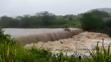 Chuva na região causa alagamentos e volume de água na barragem assusta - Reprodução