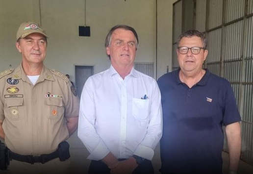 Deputado federal Coronel Armando recebe presidente Jair Bolsonaro em Santa Catarina - Reprodução/Instagram