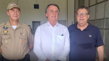 Deputado federal Coronel Armando recebe presidente Jair Bolsonaro em Santa Catarina - Reprodução/Instagram