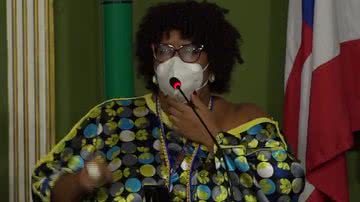 Reprodução/TV - Laina chorou após fazer discurso em defesa de projeto