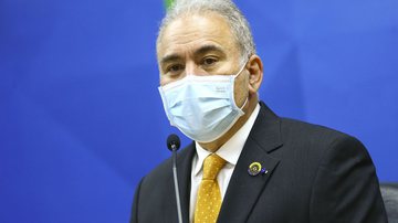 Ministro da Saúde Marcelo Queiroga em coletiva de imprensa - Marcelo Camargo/Agência Brasil