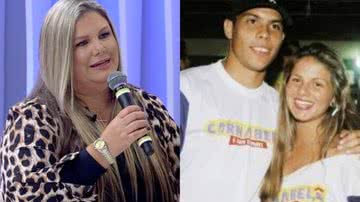 Acima na sua atual forma e com o ex-namorado Ronaldo Fenômeno - Divulgação Arquivo Pessoal