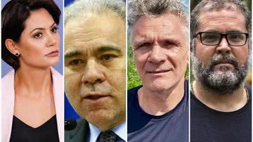 Foto Michelle: Isac Nóbrega/PR | Foto Queiroga: Marcelo Camargo/Agência Brasil | Fotos Dom e Bruno: Reprodução