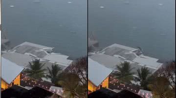 Local atingido fica de frente para o mar da Baía de Todos os Santos - Reprodução