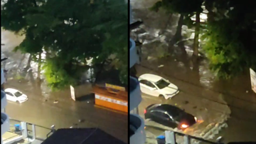 Vídeos encaminhados ao Bnews mostram carro submersos por conta das fortes chuvas - Reprodução | Leitor Bnews
