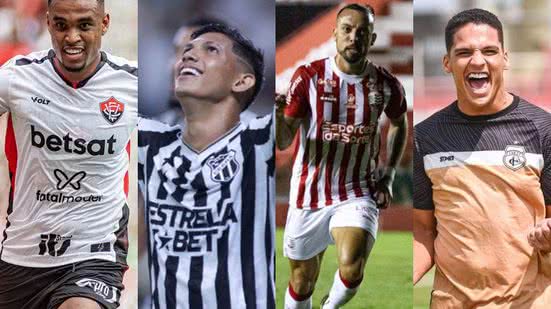 Victor Ferreira/EC Vitória, Felipe Santos/Ceará SC, Gabriel França/CNC e Daniel Vieira/Treze