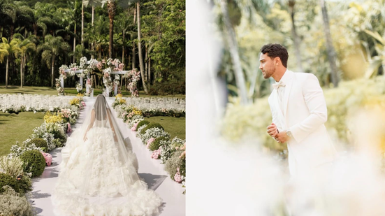 Larissa Manoela e André Luiz  divulgam fotos do terceiro casamento - Instagram @andreluizframbach/@larissamanoela