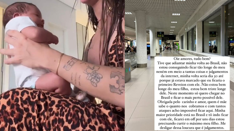 Influenciadora desiste de viagem após ser julgada por deixar filho no Brasil - Instagram/@apoline