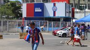 Movimentação no entorno da Fonte Nova para partida entre Bahia x Atlético Goianiense