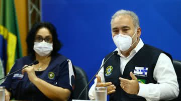 Ministros Damares Alves e Marcelo Queiroga - Marcelo Camargo/Agência Brasil