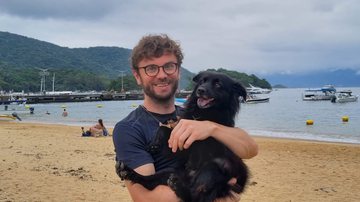 David Ewert e seu cachorro, Pretinho - Arquivo Pessoal