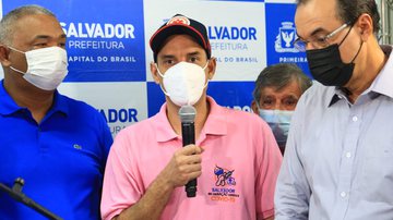 Secretário celebrou a menor taxa de retransmissão de Covid-19 desde o início da pandemia - Paulo M. Azevedo/BNews
