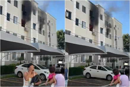 Imagem Vídeo: Moradores precisam ser hospitalizados após incêndio em apartamento
