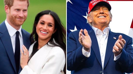 Reprodução / Redes sociais @realdonaldtrump / @meghan.markle.official