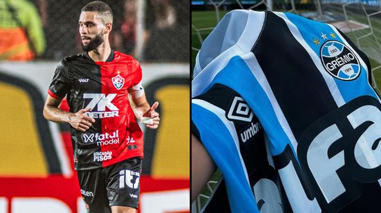 Victor Ferreira / ECVitória / Reprodução / Redes Sociais / Instagram / @gremio / Montagem Bnews