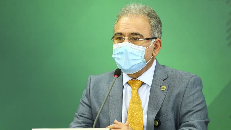 Ministro da Saúde, Marcelo Queiroga, em coletiva de imprensa - Marcelo Camargo/Agência Brasil