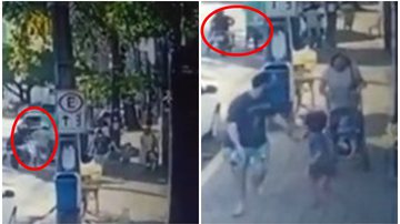 Imagem VÍDEO: Motoqueiros assaltam comerciante e roubam ‘fortuna’