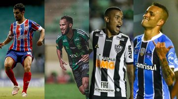 Fotos: Felipe Oliveira/EC Bahia / Lucas Uebel/Grêmio / Bruno Cantini/ Atlético-MG / Vinnicíus Silva/América-MG