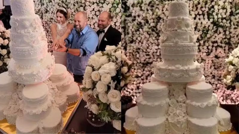 Noivos se casam com bolo idêntico ao do casamento do príncipe William com a princesa Kate Middleton - Arquivo pessoal