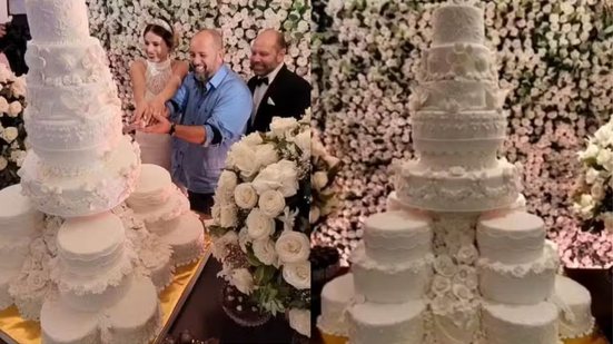 Noivos se casam com bolo idêntico ao do casamento do príncipe William com a princesa Kate Middleton - Arquivo pessoal