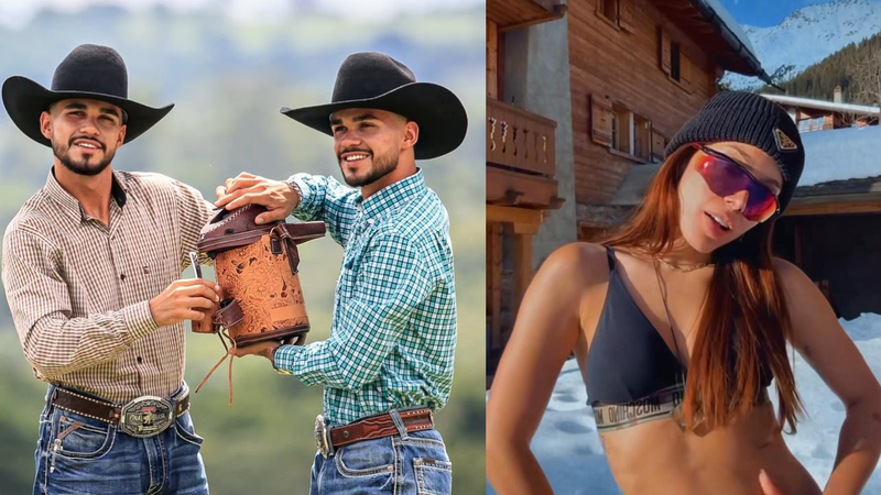 Gêmeos do BBB detonam funk e enaltecem agro - Instagram/@Anitta/ @gabrielgemim/ @pedrogemim