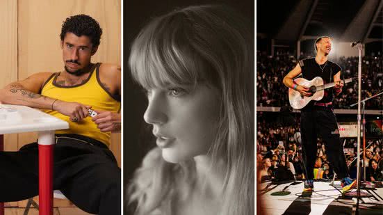 Reprodução / Redes Sociais / Instagram / @badbunnypr / @taylorswift / @coldplay