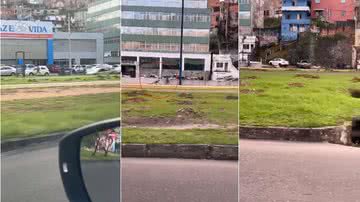 Imagem Vídeo: policial militar cai ao perseguir homem na Avenida Bonocô